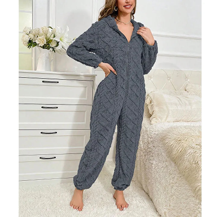 NOVA™ | Warm Coral Fleece Onesie Pajama