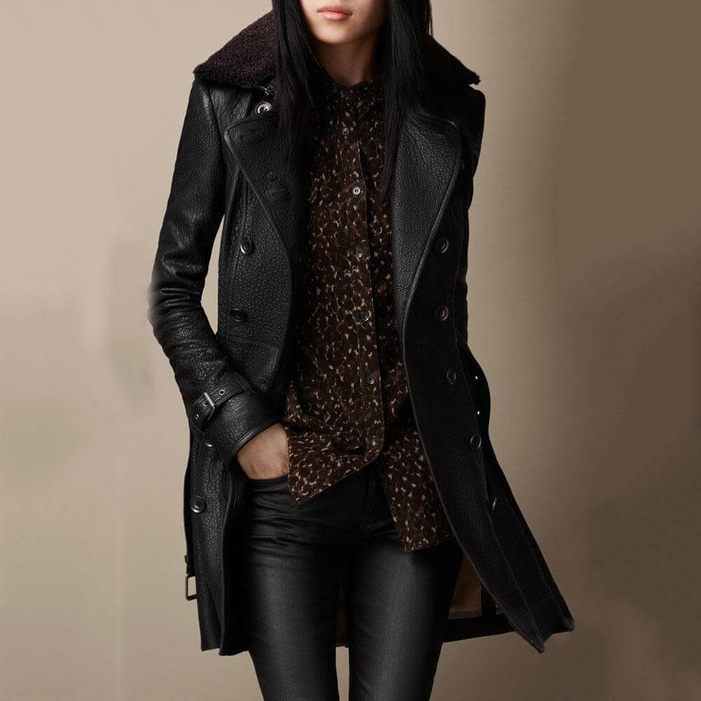 Harmony I Elegant Leather Coat