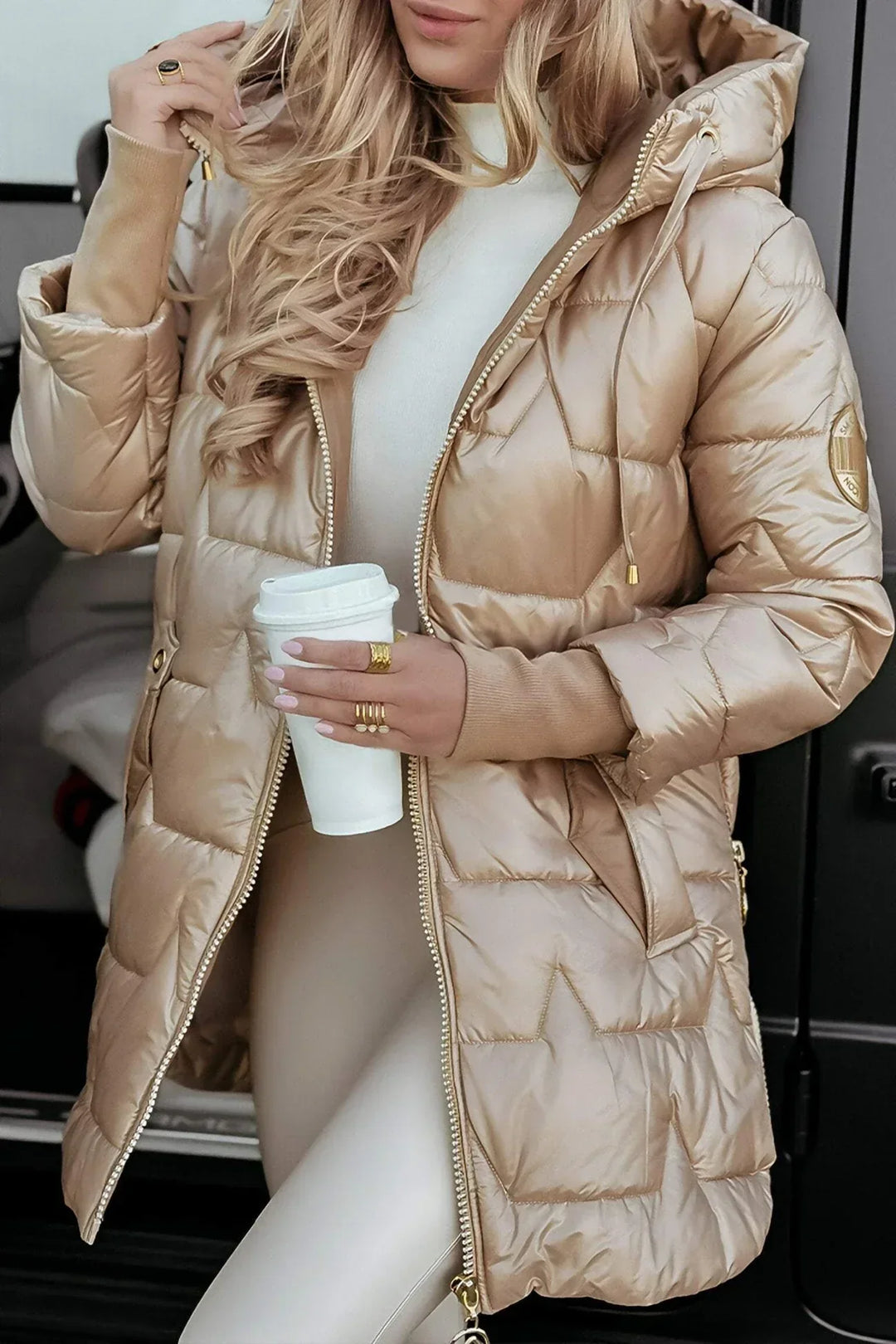 Mika™ | Elegant Winter Coat with Hood and Padding