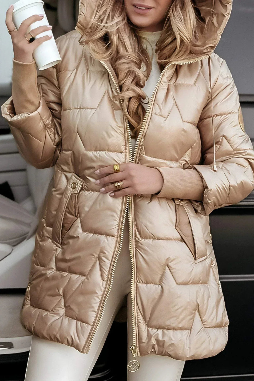 Mika™ | Elegant Winter Coat with Hood and Padding