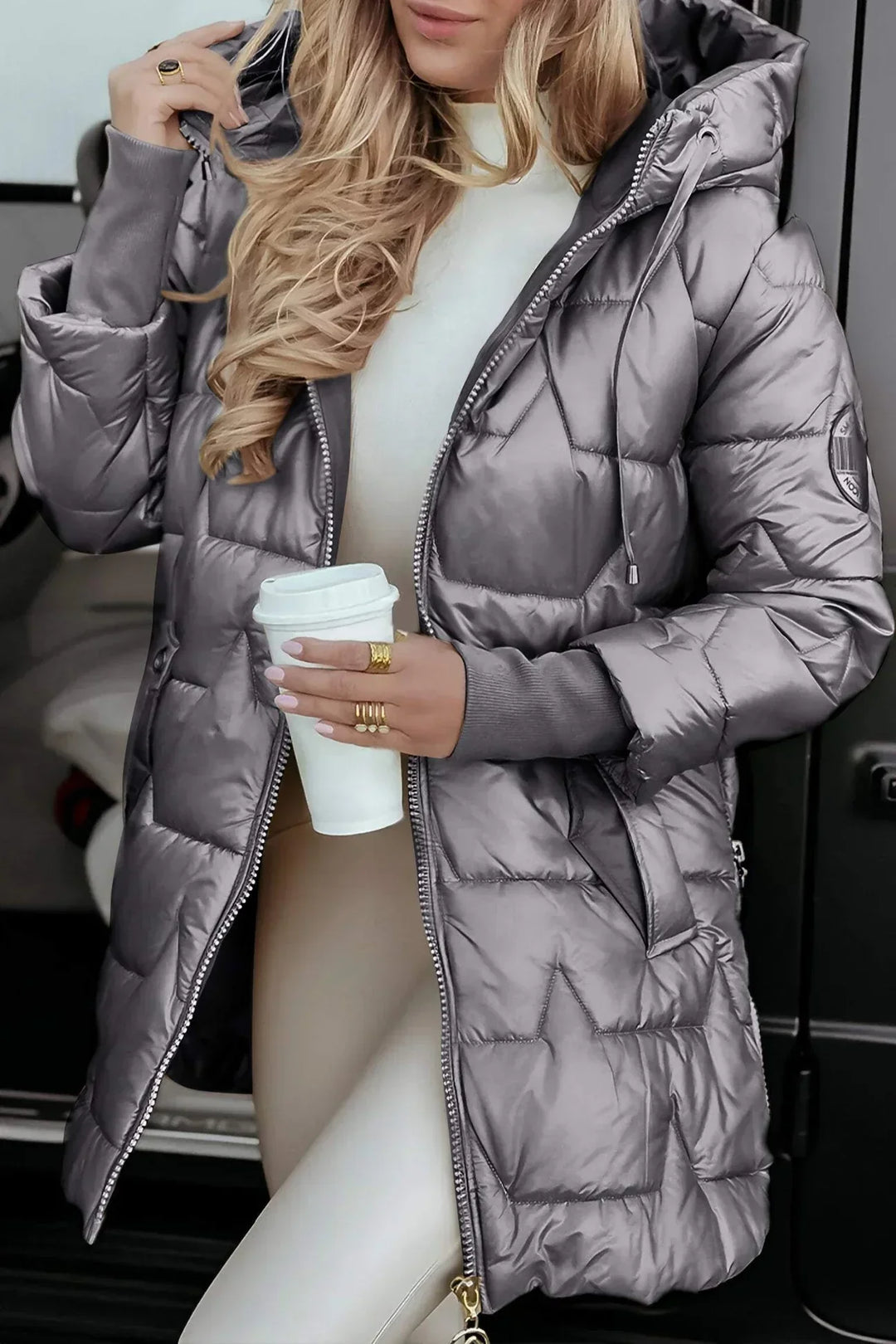 Mika™ | Elegant Winter Coat with Hood and Padding