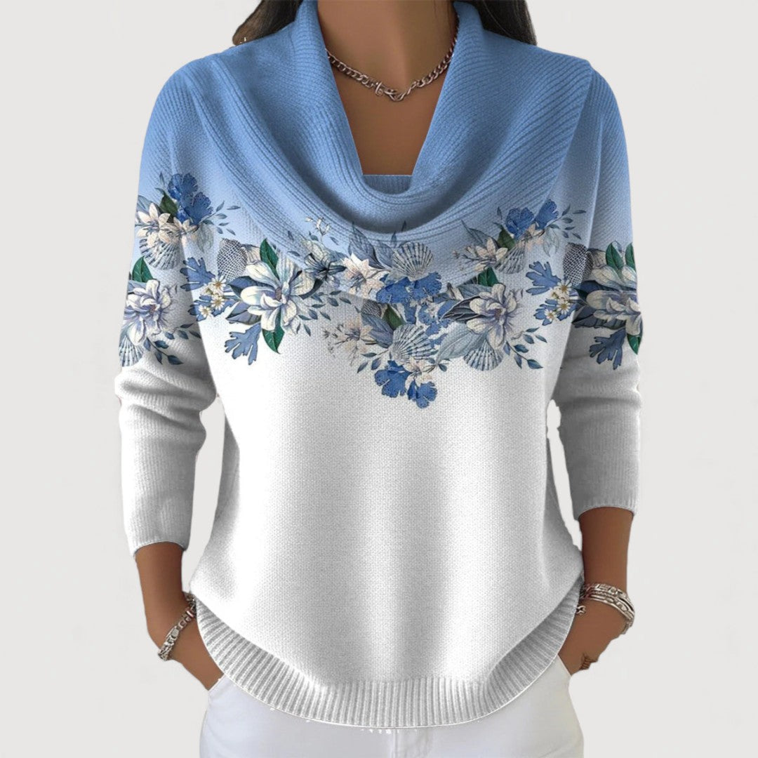 Alora - Floral Cowl Jumper