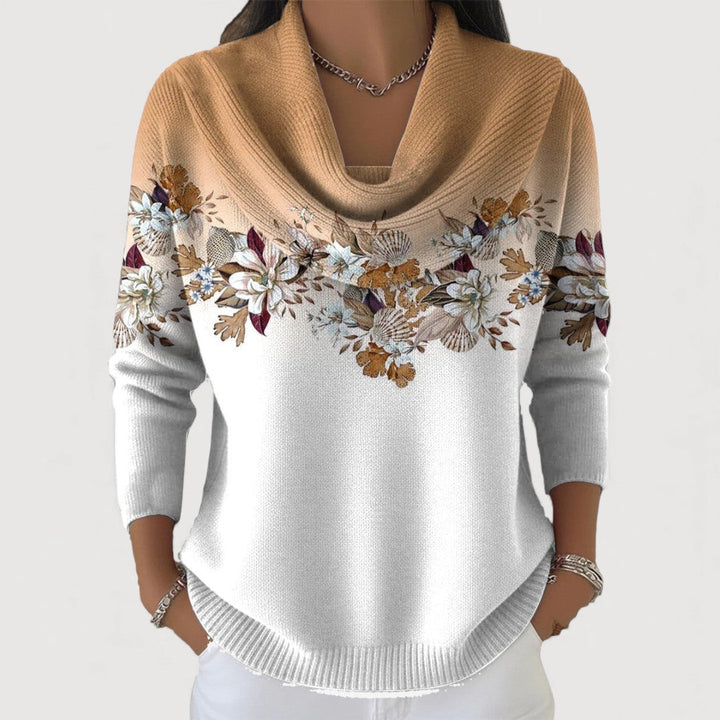 Alora - Floral Cowl Jumper