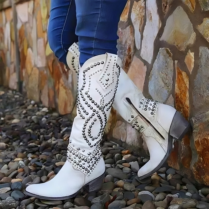 Savannah | Studded Western Tall Boots