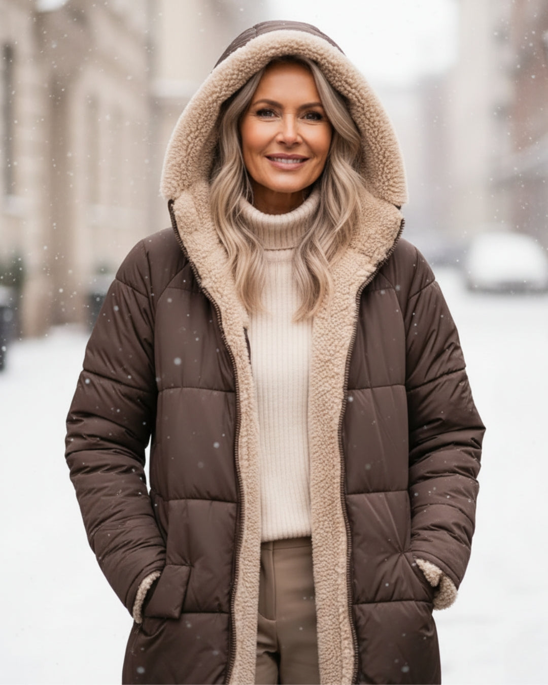 Elaine | Long Hooded Winter Coat