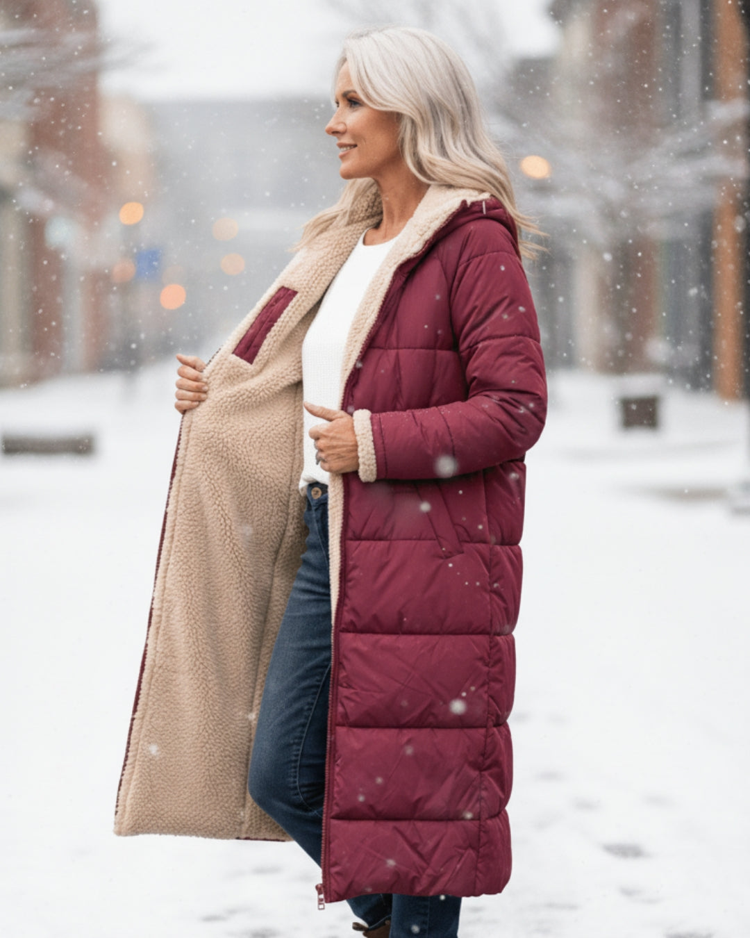 Elaine | Long Hooded Winter Coat