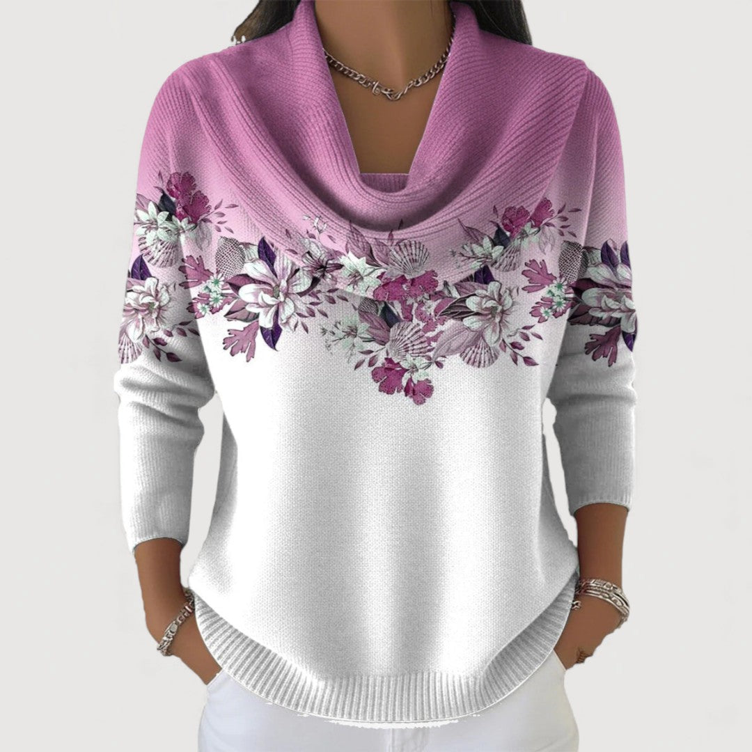 Alora - Floral Cowl Jumper
