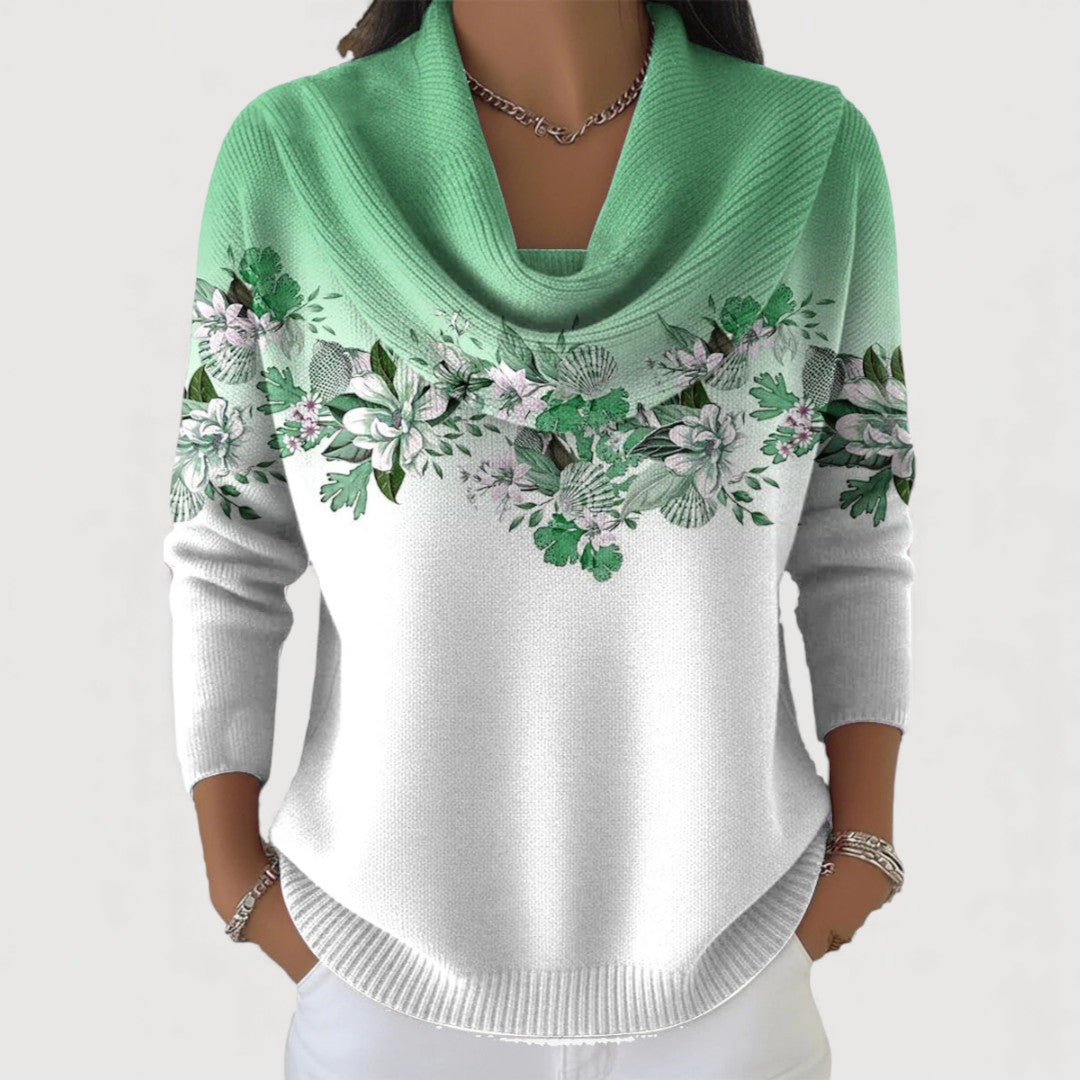 Alora - Floral Cowl Jumper