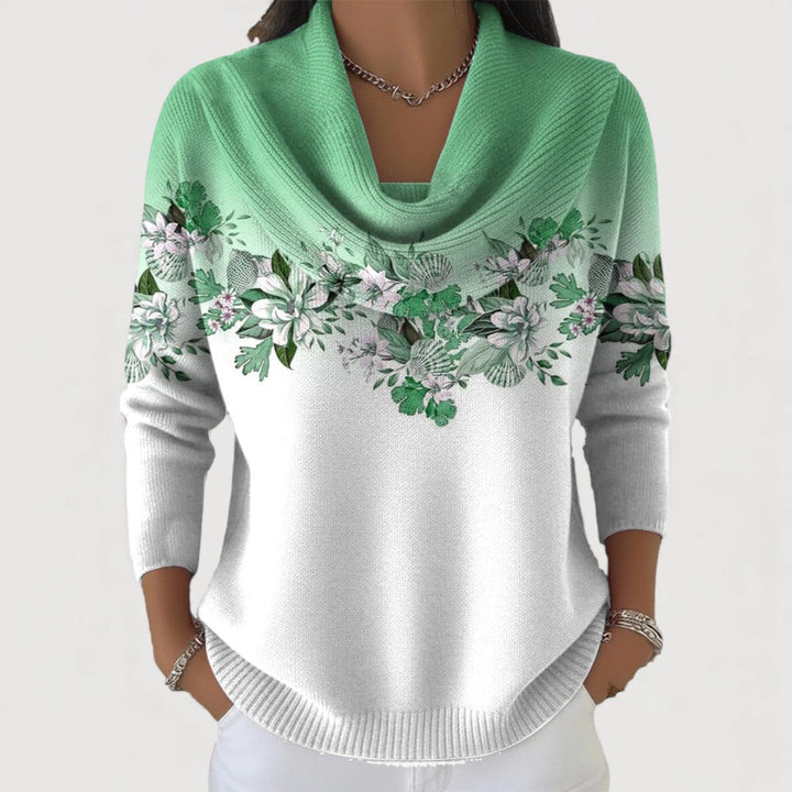 Alora - Floral Cowl Jumper