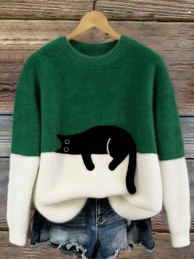 Luna | Women's Cat Print Sweatshirt