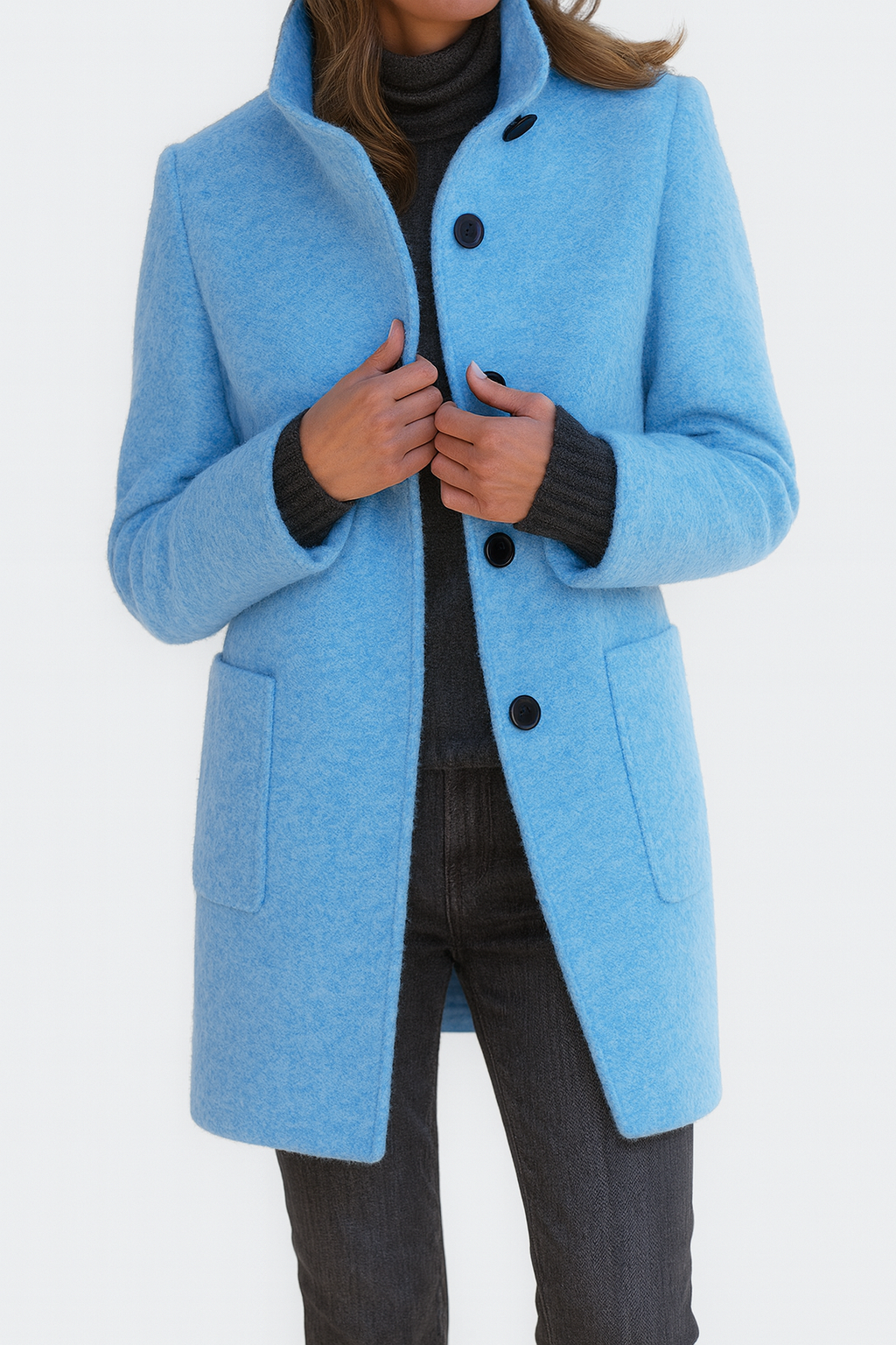 Hélène | Women's High Collar Coat
