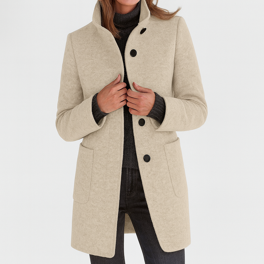 Hélène | Women's High Collar Coat
