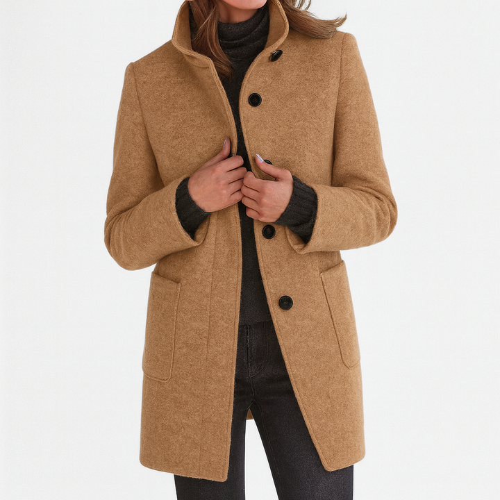Hélène | Women's High Collar Coat