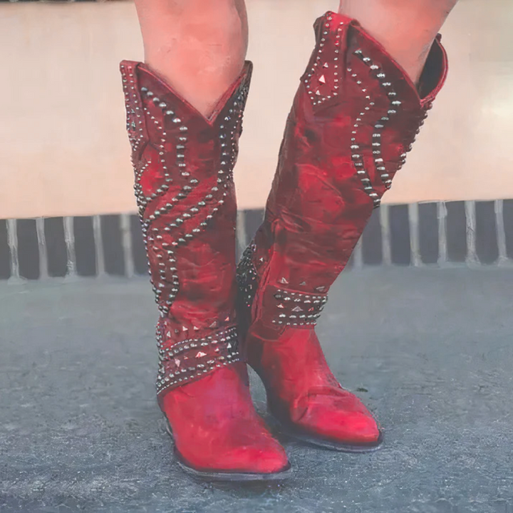 Savannah | Studded Western Tall Boots