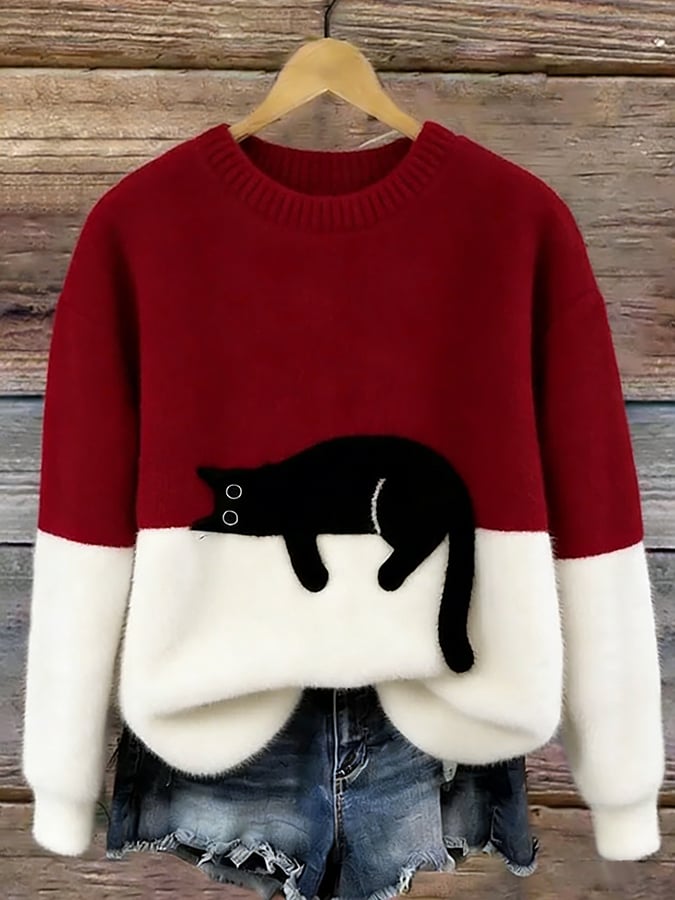 Luna | Women's Cat Print Sweatshirt
