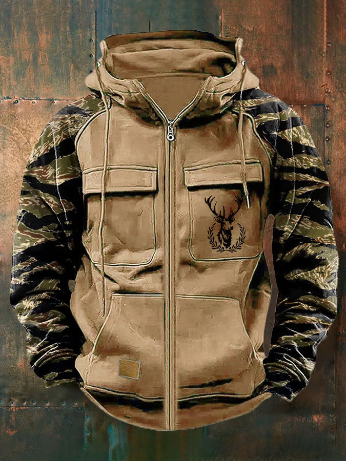 Clean Multi - Pocket Zip Hoodie For Men