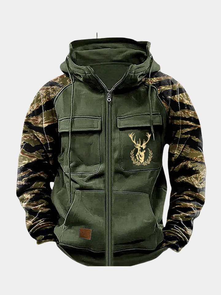 Clean Multi - Pocket Zip Hoodie For Men