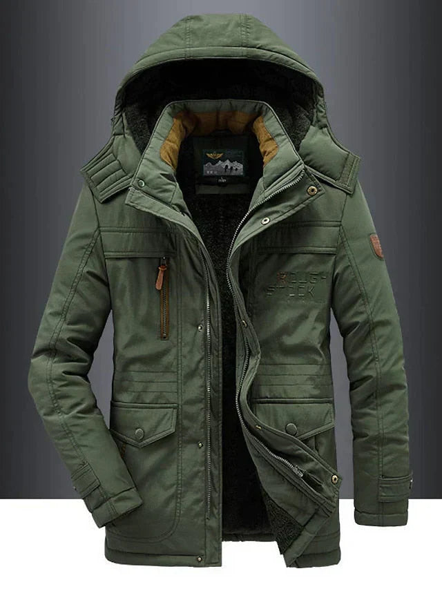 Bjorn - Warm Men's Fleece Winter Jacket Made of Premium Wool Blend