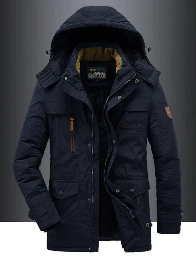 Bjorn - Warm Men's Fleece Winter Jacket Made of Premium Wool Blend