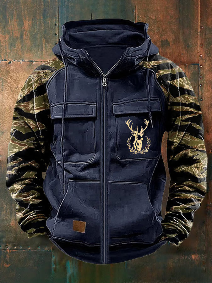 Clean Multi - Pocket Zip Hoodie For Men