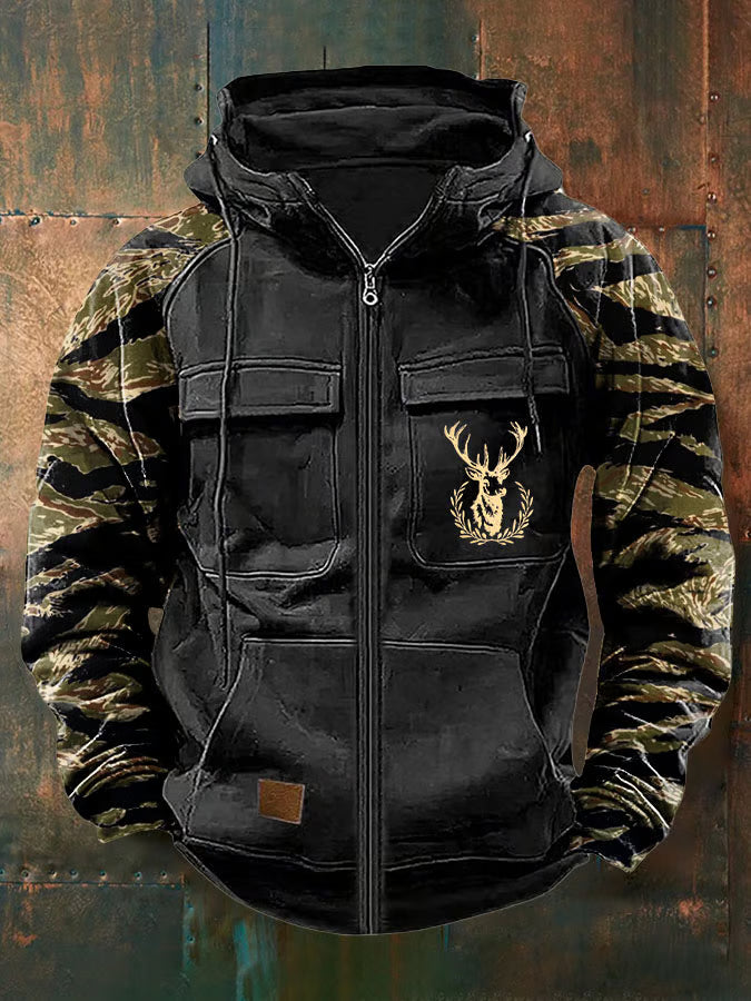 Clean Multi - Pocket Zip Hoodie For Men