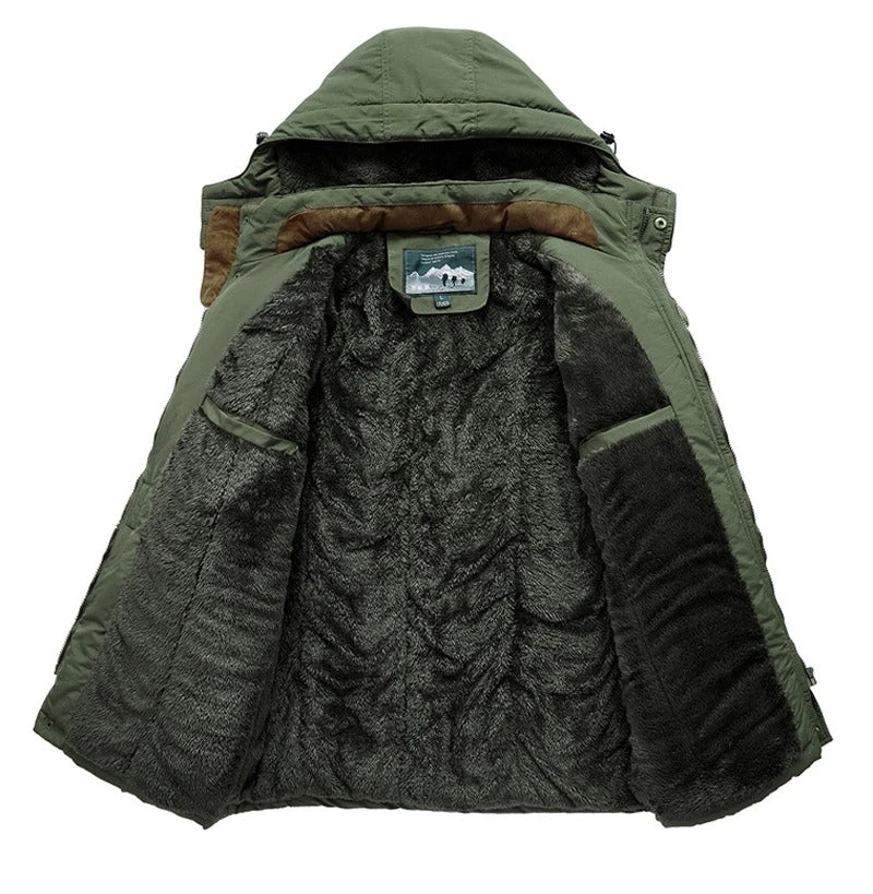 Bjorn - Warm Men's Fleece Winter Jacket Made of Premium Wool Blend